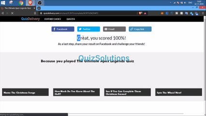 QuizDelivery The Ultimate Apex Legends Quiz Answers 10 Questions Score 100%  Video QuizSolutions