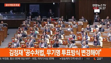 [현장연결] 김정재 "공수처법, 반드시 무기명 투표로 처리해야"