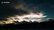 Incredibly rare sighting over northern Sweden as 'polar stratospheric cloud' shimmers in the sky