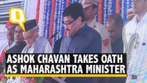 Former Maharashtra CM Ashok Chavan Takes Oath As Maharashtra Minister