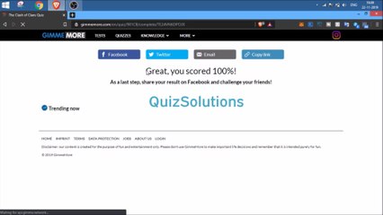 GimmeMore The Clash of Clans Quiz Answers 10 Questions Score 100% Video QuizSolutions