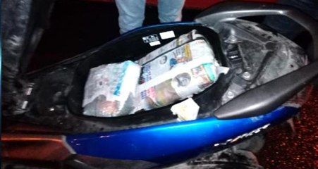 Yolcu otobüsü bagajındaki motosikletten uyuşturucu çıktı