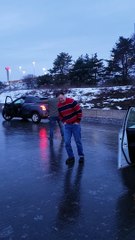 Black Ice Brings Freeway to a Complete Standstill