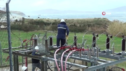 Marmara Adası merkezde jeneratörlerle elektrik verilmeye başlandı