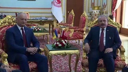 TBMM Başkanı Şentop, Moldova Cumhurbaşkanı Dodon ile bir araya geldi - TBMM