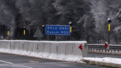 Beyaz örtü Bolu Dağı'nda esnafı mutlu etti - DÜZCE