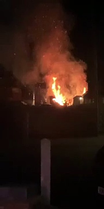 Geddington fire in Chase View Road