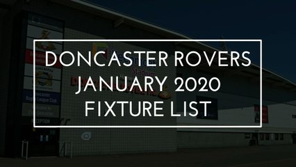 Doncaster Rovers January 2020 fixture list