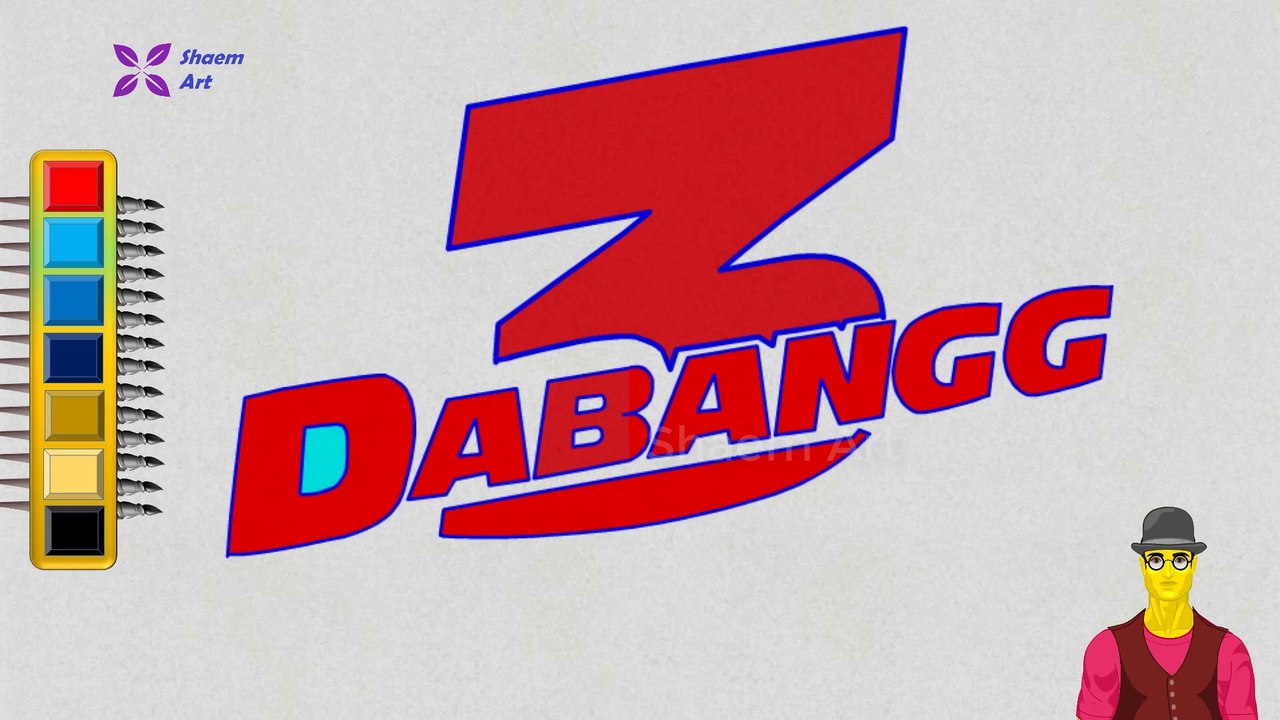 Dabangg 3 Movie Name Drawing Step by Step || Shaem Art