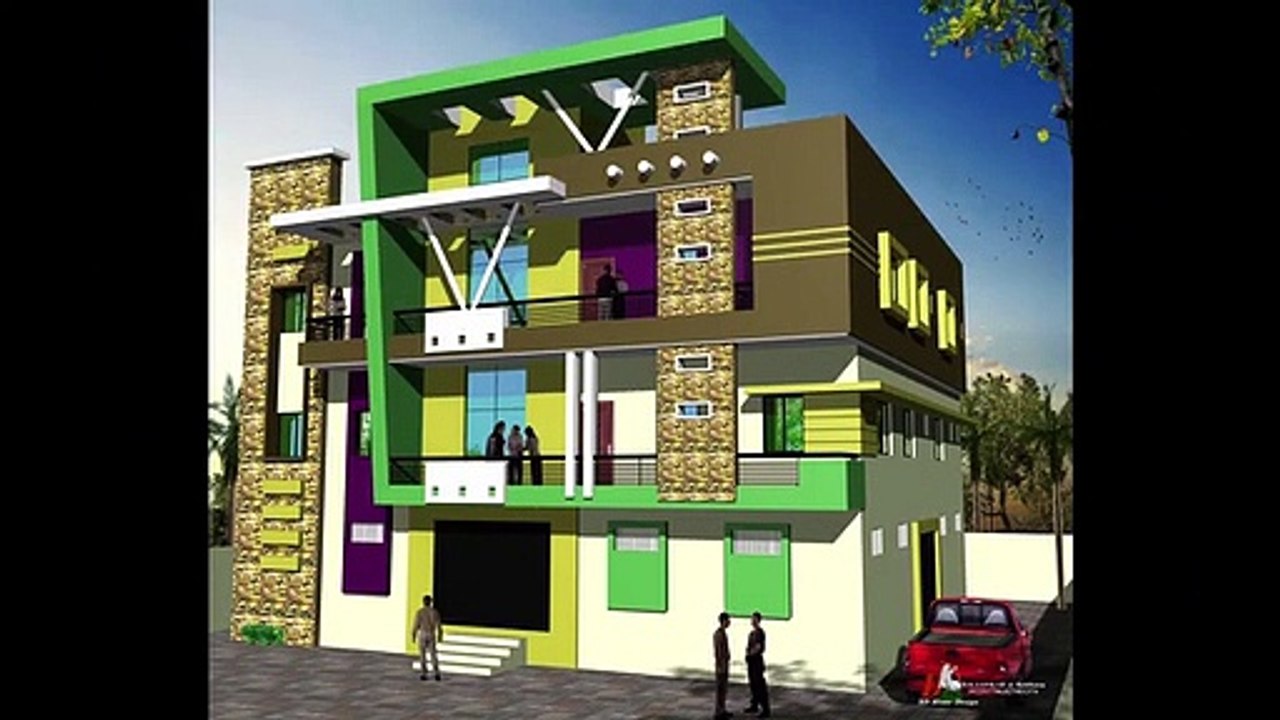 3 STORY INDIAN STYLE HOUSE ELEVATIONS