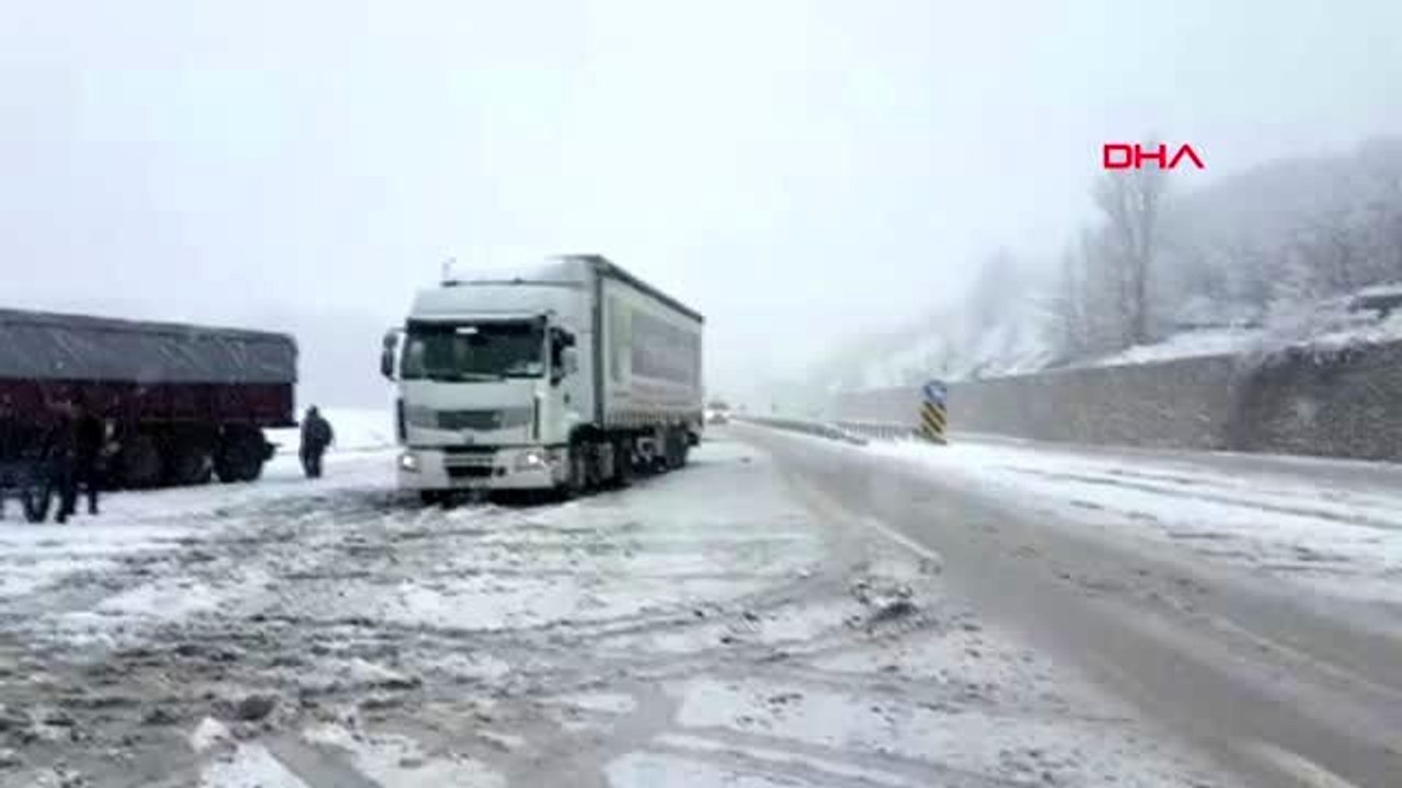 Bursa tır'lar kaydı, bursa- ankara karayolu ulaşıma kapandı