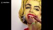 US artist creates a sweet portrait of Marilyn Monroe with 5000 pieces of CANDY!