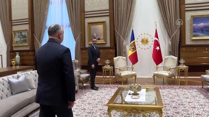 Cumhurbaşkanı Erdoğan, Moldova Cumhurbaşkanı Dodon ile baş başa görüştü