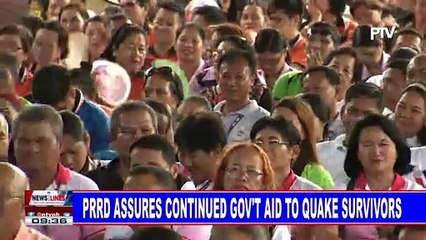 #PresidentDuterte assures continued gov't aid to quake survivors