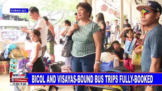 Bicol and Visayas-bound bust trips fully-booked