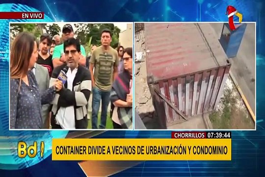 Chorrillos: container divide a vecinos de urbanización y condominio
