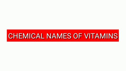 Chemical names of vitamins | Mohit Ranglani Pharmacy videos