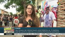 Velan chilenos al manifestante que murió por represión de carabineros