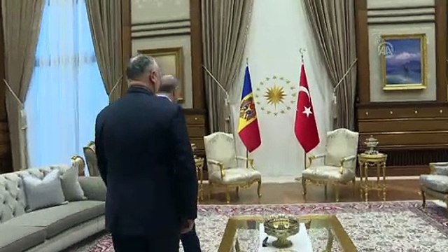 Cumhurbaşkanı Erdoğan, Moldova Cumhurbaşkanı Dodon ile baş başa görüştü - ANKARA