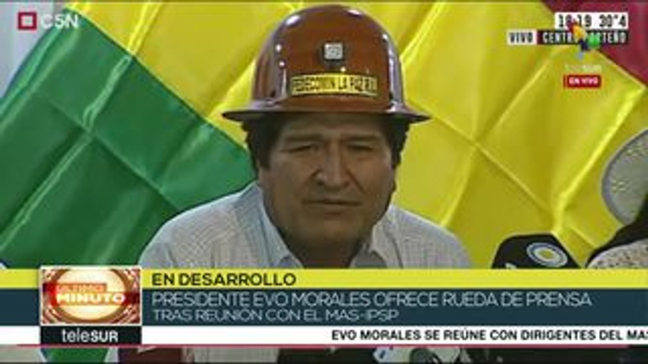Evo Morales: ha quedado demostrado que no hubo fraude el 20-O
