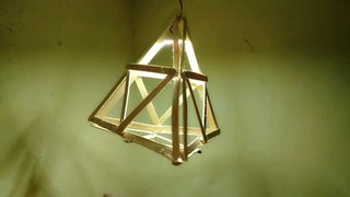 ROOM DECOR! How to Make a Popsicle Stick Lamp / Easy Crafts Ideas at Home . the art company