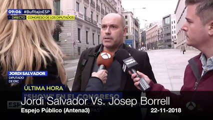 El escupidor de ERC se pone chulo en Antena3: "¡Que me pida disculpas Borrell a mí!"