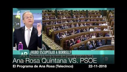 Ana Rosa apalea al PSOE y de paso a Carmona por no responder con contundencia a lo del 'lapo'