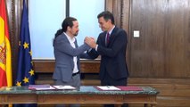 Sánchez e Iglesias presentan su programa de Gobierno de coalición