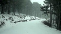 Manisa'nın yüksek kesimlerinde kar yağışı etkili oldu