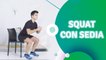 Squat con sedia - Siamo Sportivi