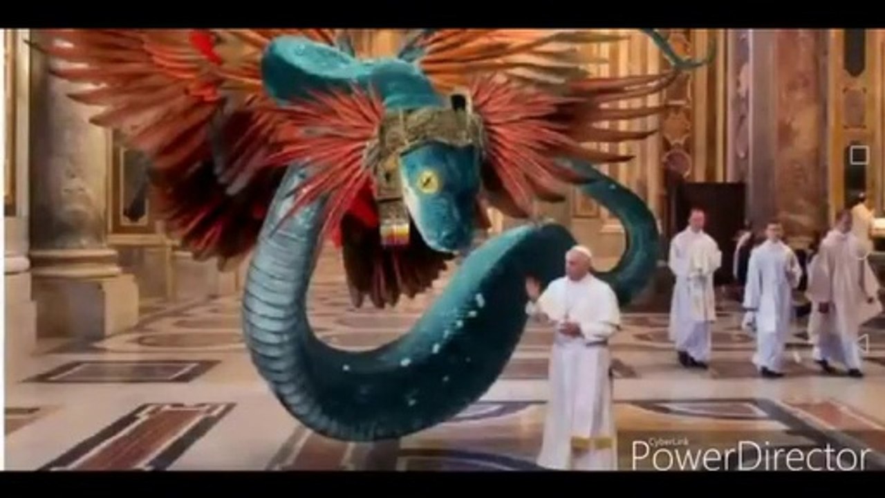 BERGOGLIO ADORA IL DIO SERPENTE MAYA KULKULKAN, E CACCIA CRISTO