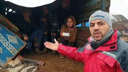 İdlib'den kaçan Suriyelilerin yürek burkan hali!