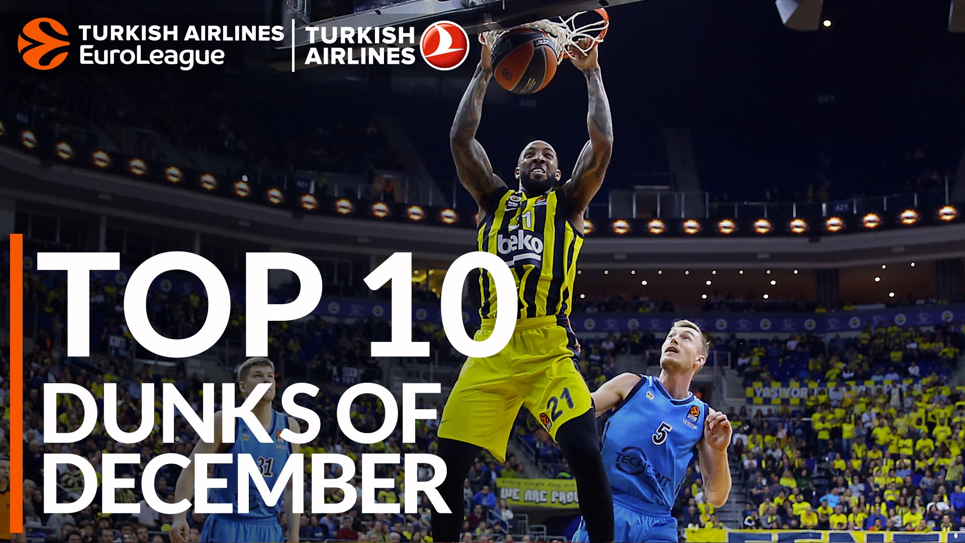Turkish Airlines EuroLeague, Top 10 Dunks of December! - video Dailymotion