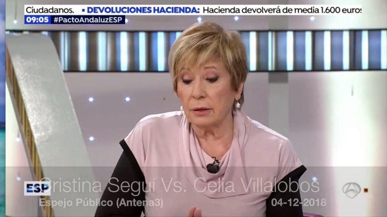 Tenso rifirrafe entre Celia Villalobos y Cristina Seguí: "¡No exageres!"