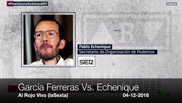 Cómo serán las bobadas de Echenique sobre los votantes de VOX que hasta Ferreras le frena el patinazo