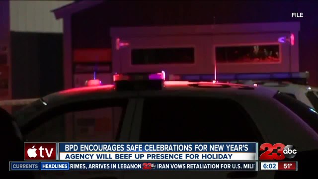 Bakersfield Police Department will have increased presence on New Year's Eve