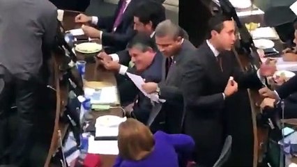 Así lanzan una bolsa con ratones a la bancada de Uribe en el Congreso de Colombia