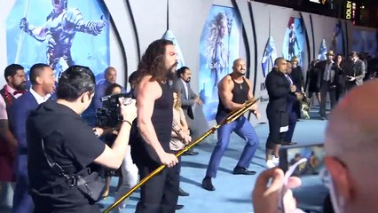 Sorpresa de Jason Momoa en el estreno de Aquaman