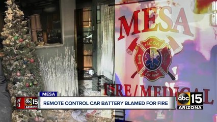Remote control battery explosion blamed for Mesa house fire