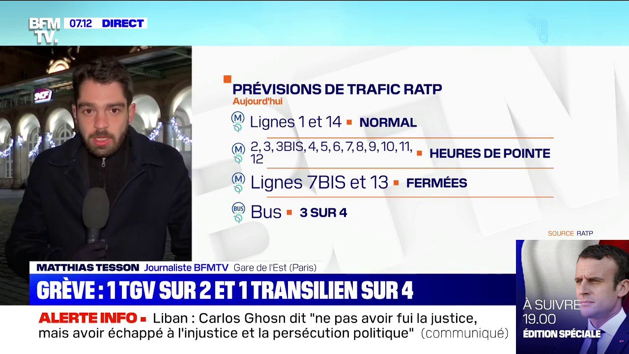 Contrairement à d'habitude, les métros et RER n...