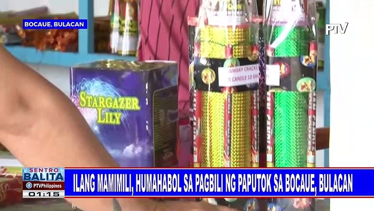 Ilang mamimili, humahabol sa pagbili ng paputok sa Bocaue, Bulacan