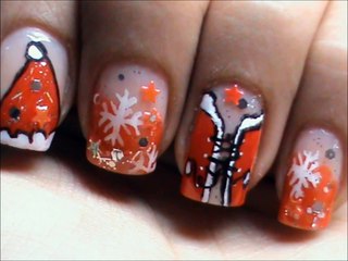 Sexy Santa Girls __ Christmas Nail Art Tutorial