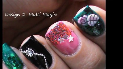 3 Nail Designs !! ✦ New Year's Eve - Party Nails in Bling! (2015_2016)