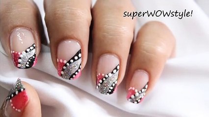 Abstract French Tip Manicure! Easy Nail Art Designs