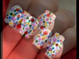 Color Spots _ Colorful Polka Dots Nail Art Designs