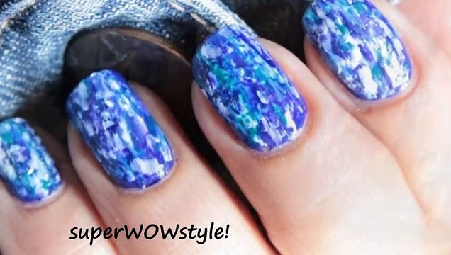 Denim Nails !! - NO TOOLS !! - Nail Art Designs Without Tools (Only Nail Polish)