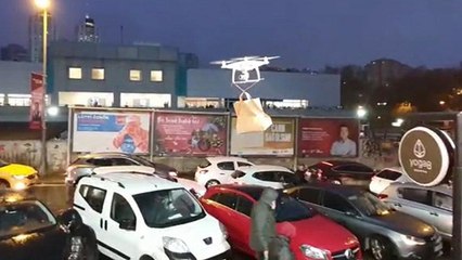 Drone ile çorba servisi