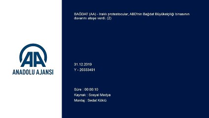 Iraklı protestocular, ABD'nin Bağdat Büyükelçiliği binasının duvarını ateşe verdi (2) - BAĞDAT
