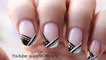 French Tip Abstract Nail Designs _ Easy Nail Art (in Black and White)