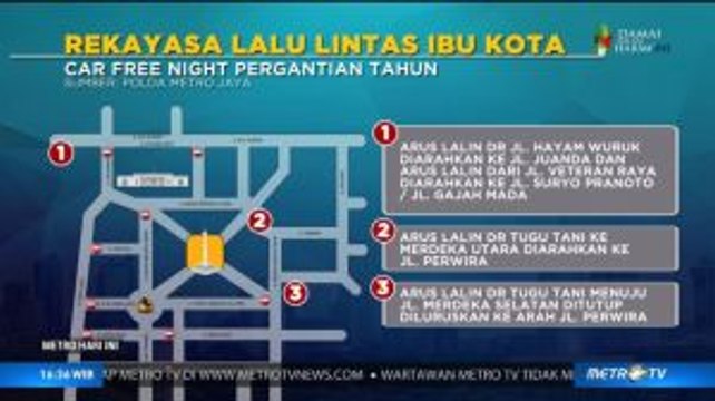 Rekayasa Lalu Lintas Ibu Kota di Malam Pergantian Tahun